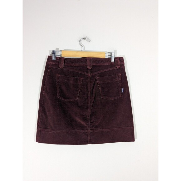 Patagonia Womens Burgundy Corduroy Mini Skirt Sz 6 Outdoor Academia Preppy - Picture 2 of 6
